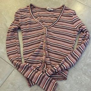 Long sleeve striped top